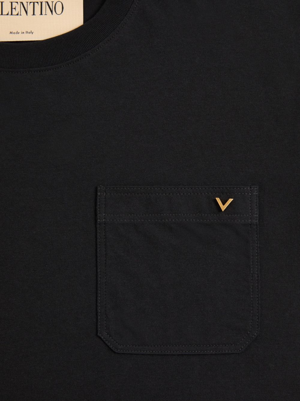 Valentino V Gold Cotton T Shirt