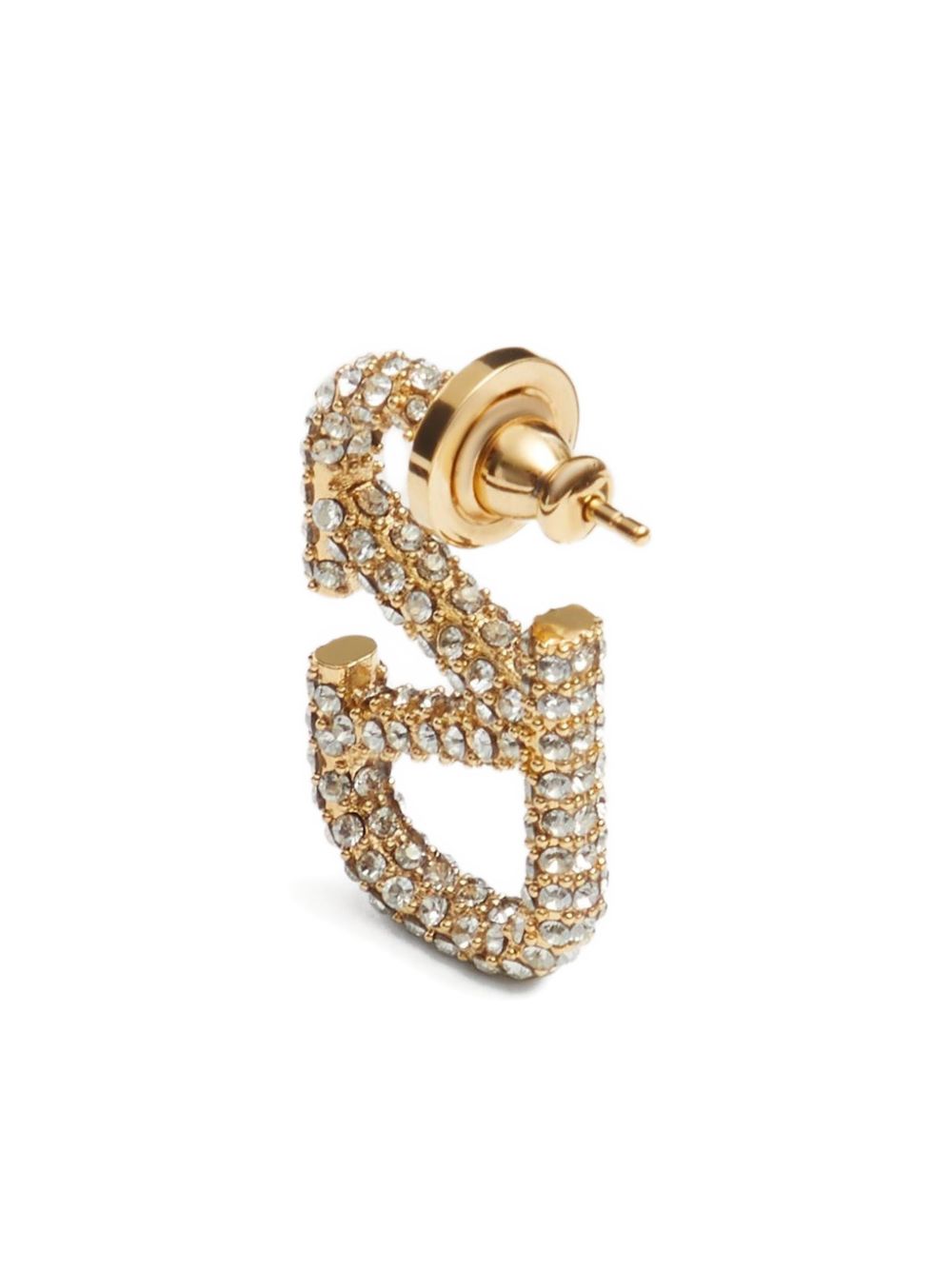 Valentino Garavani V Logo Signature Strass Earrings
