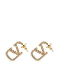 Valentino Garavani V Logo Signature Strass Earrings