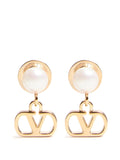 Valentino Garavani V Logo Signature Pearl Earrings