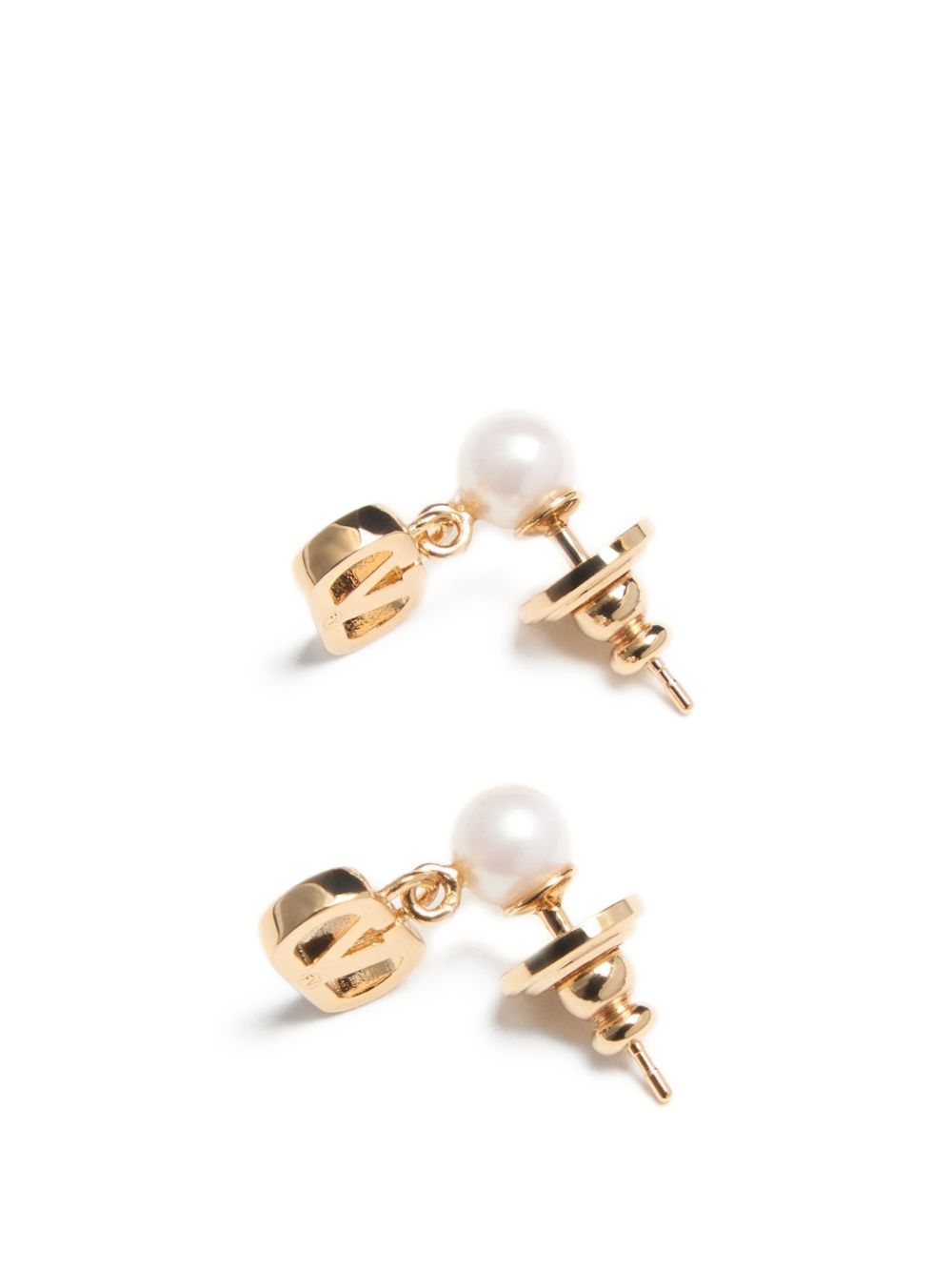 Valentino Garavani V Logo Signature Pearl Earrings