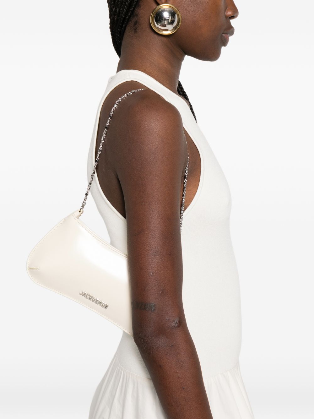 Jacquemus Le Petit Bisou Chaine Leather Shoulder Bag