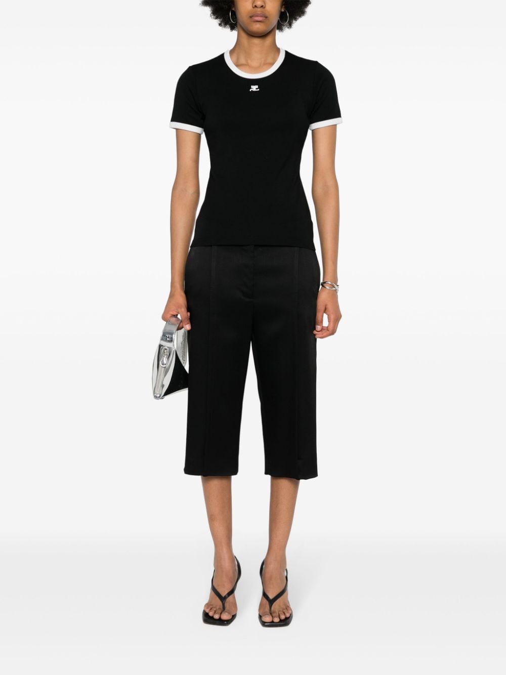 Courreges Pre Logo Cotton T Shirt