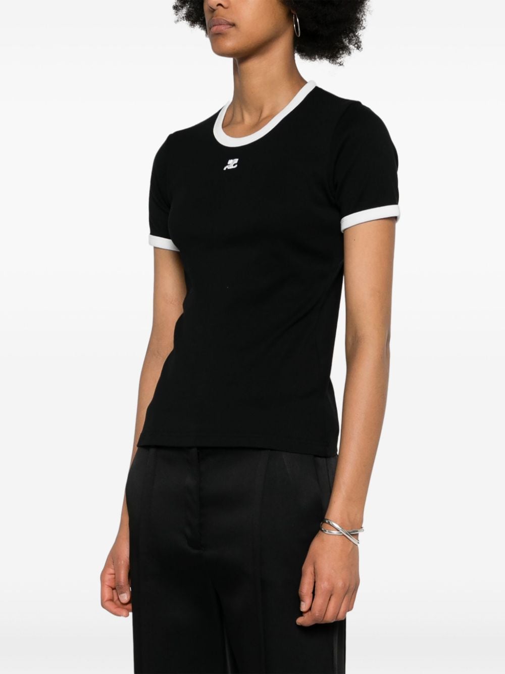 Courreges Pre Logo Cotton T Shirt