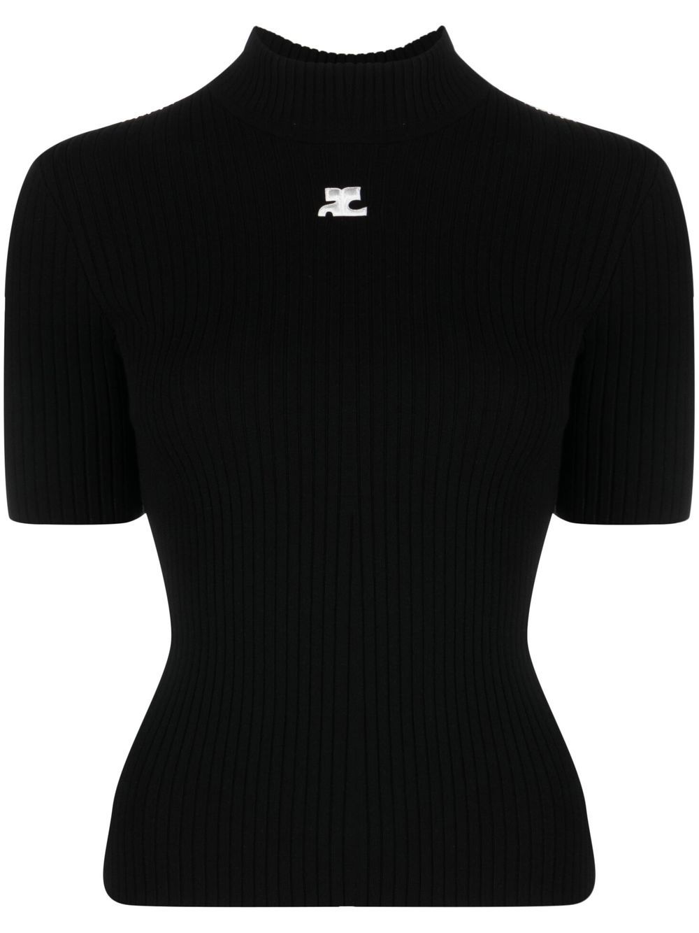 Courreges Re Edition Logo Turtle Neck Sweater