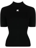 Courreges Re Edition Logo Turtle Neck Sweater
