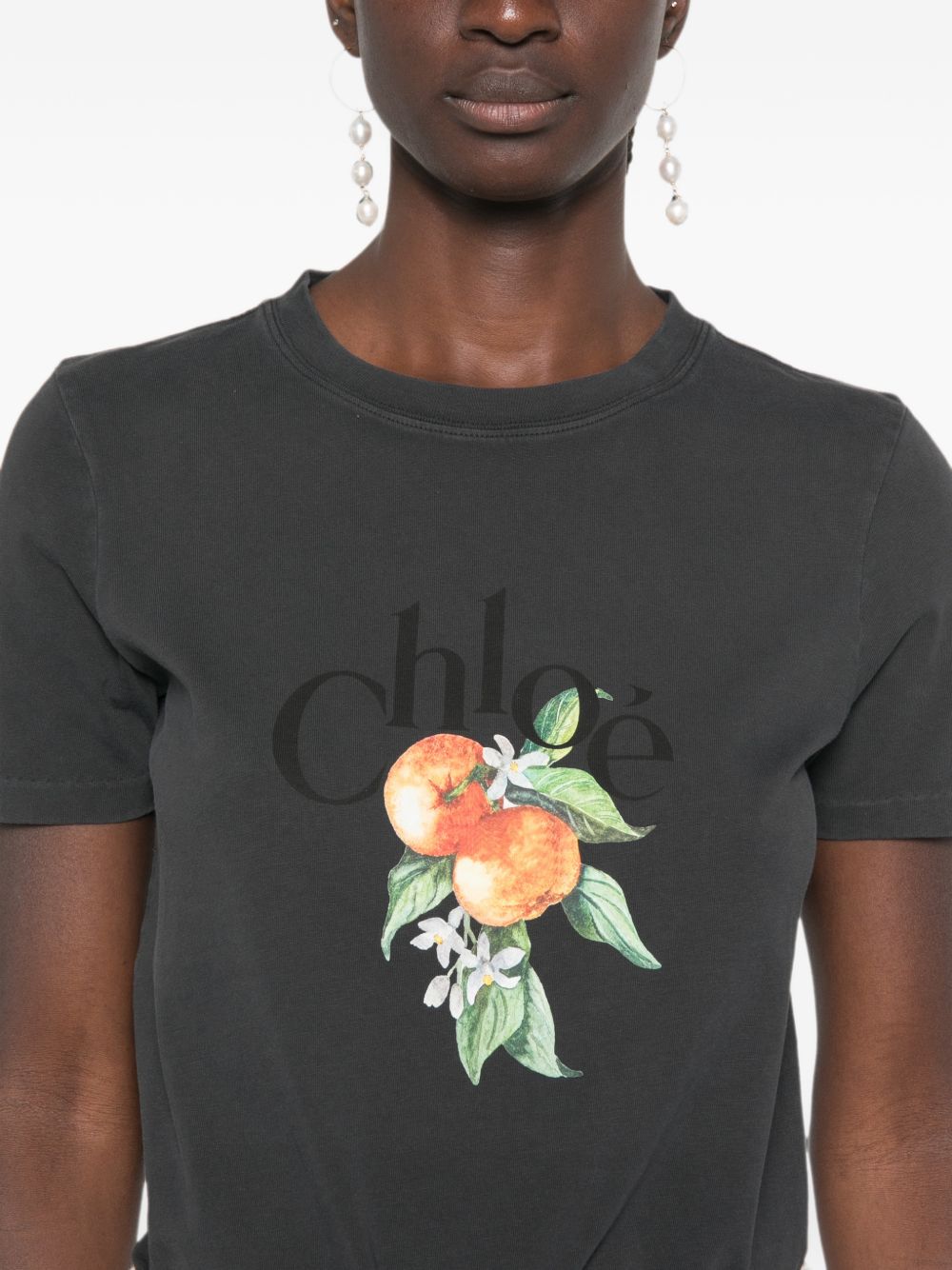 Chloè Printed Cotton T Shirt