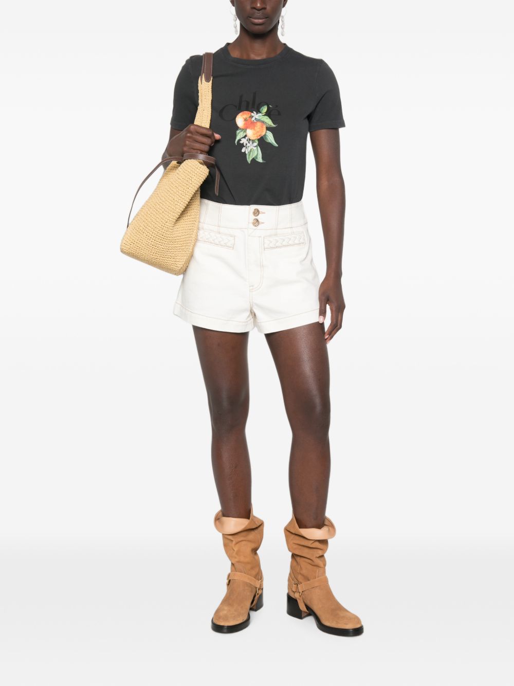 Chloè Printed Cotton T Shirt
