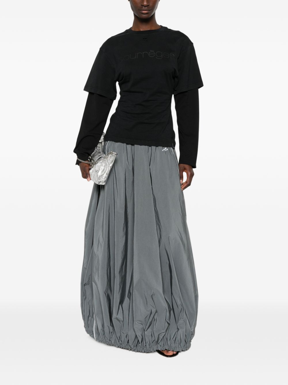 Courreges Pre Layered Cotton T Shirt