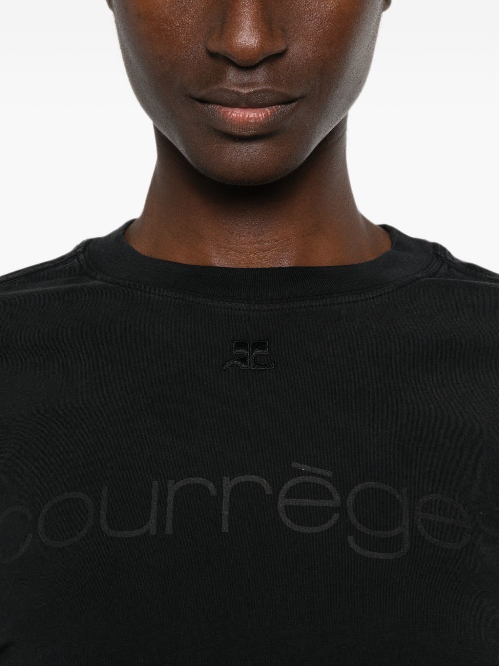 Courreges Pre Layered Cotton T Shirt
