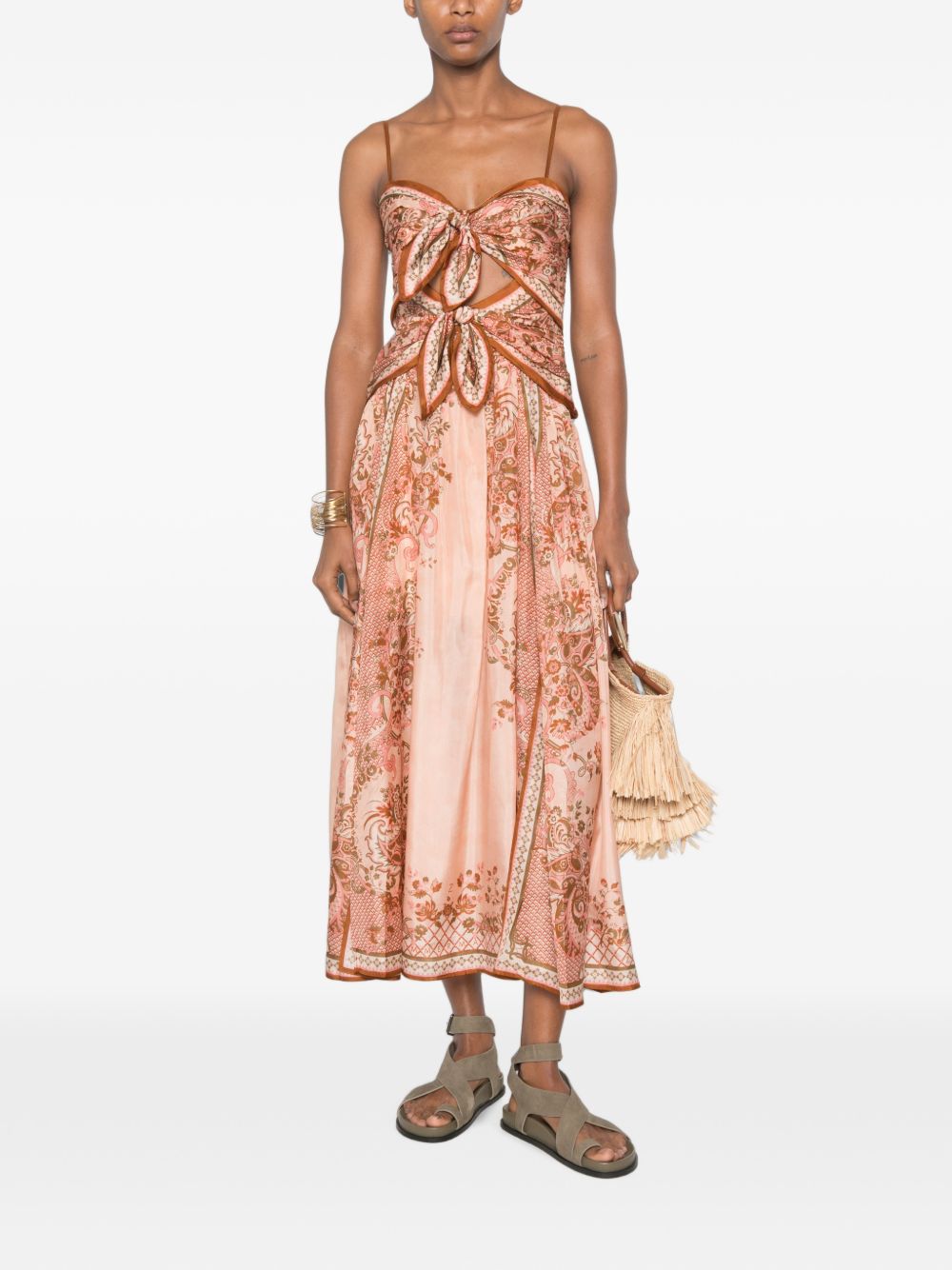 Zimmermann Aster Printed Silk Long Dress