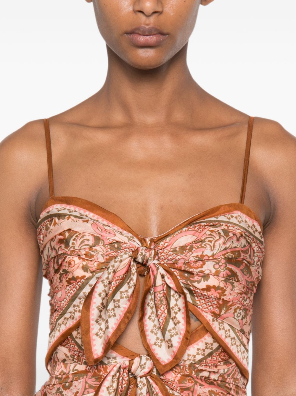 Zimmermann Aster Printed Silk Long Dress