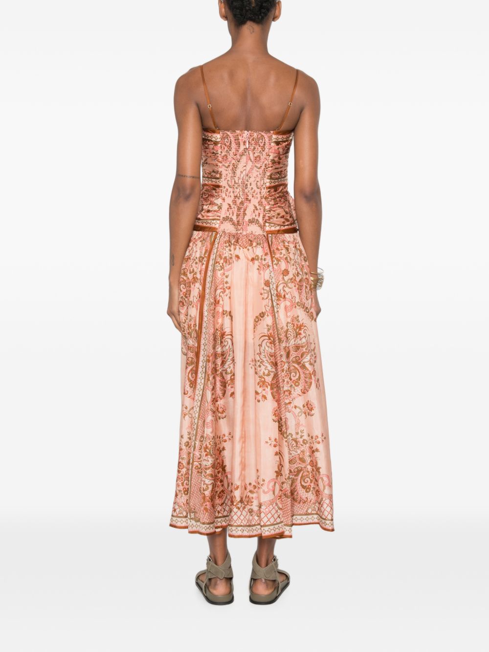 Zimmermann Aster Printed Silk Long Dress