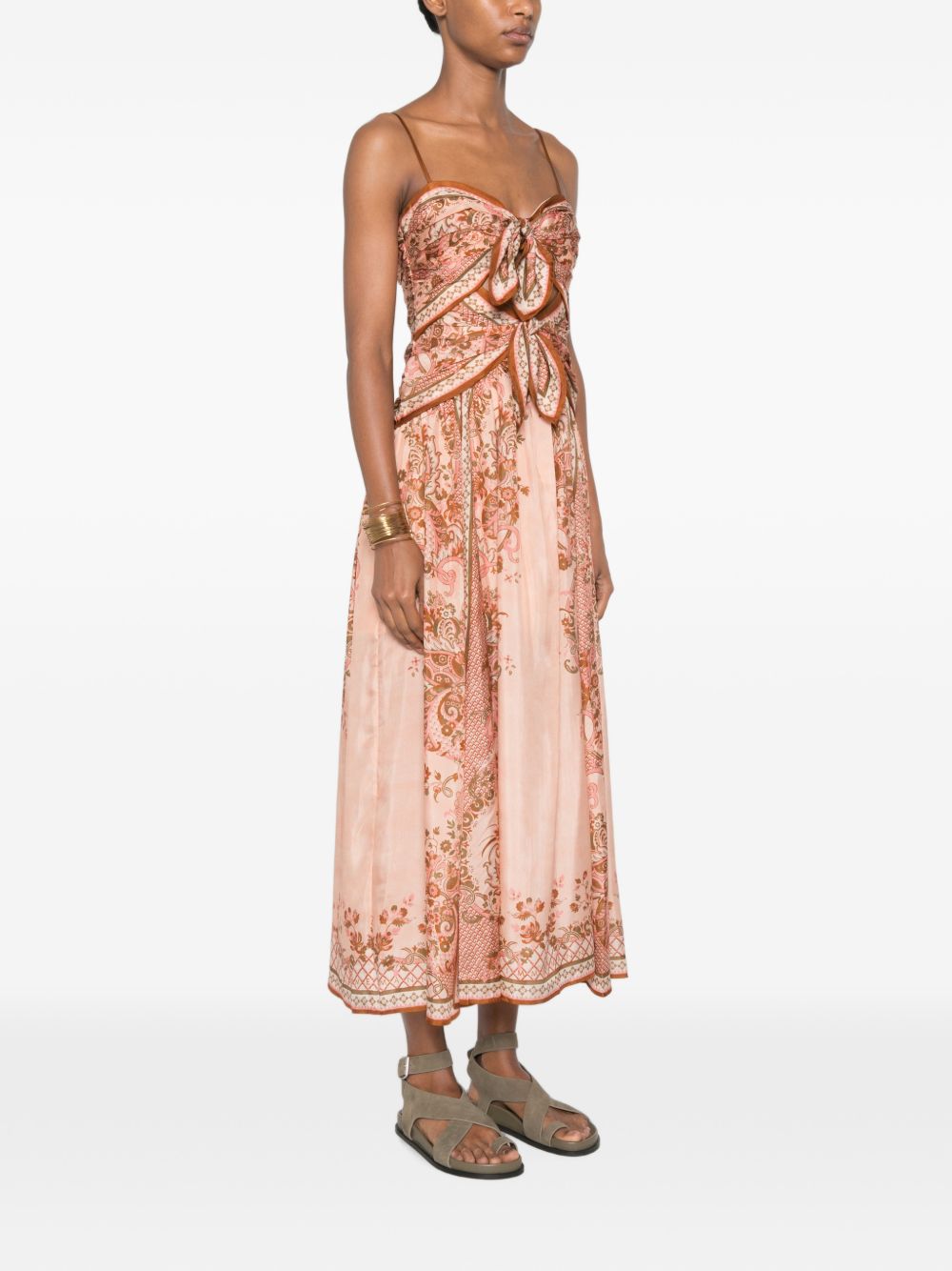 Zimmermann Aster Printed Silk Long Dress
