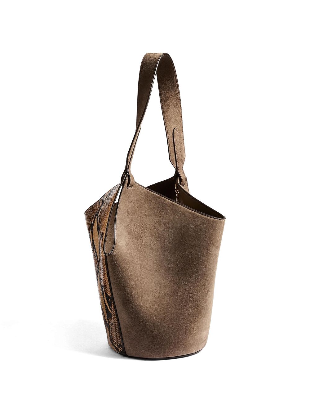 Khaite Lotus Mini Leather Bucket Bag