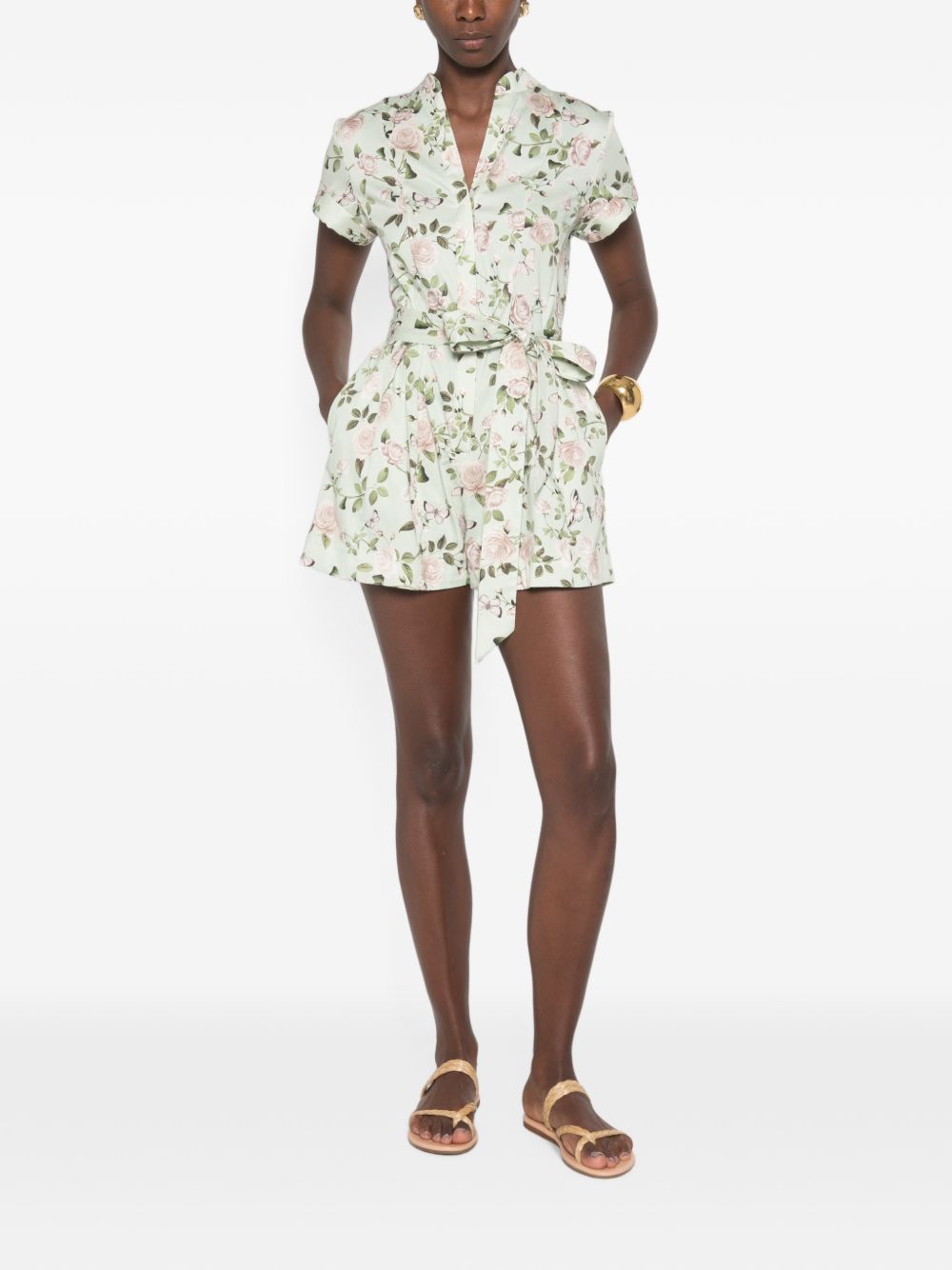 Alice + Olivia Lucy Printed Playsuit