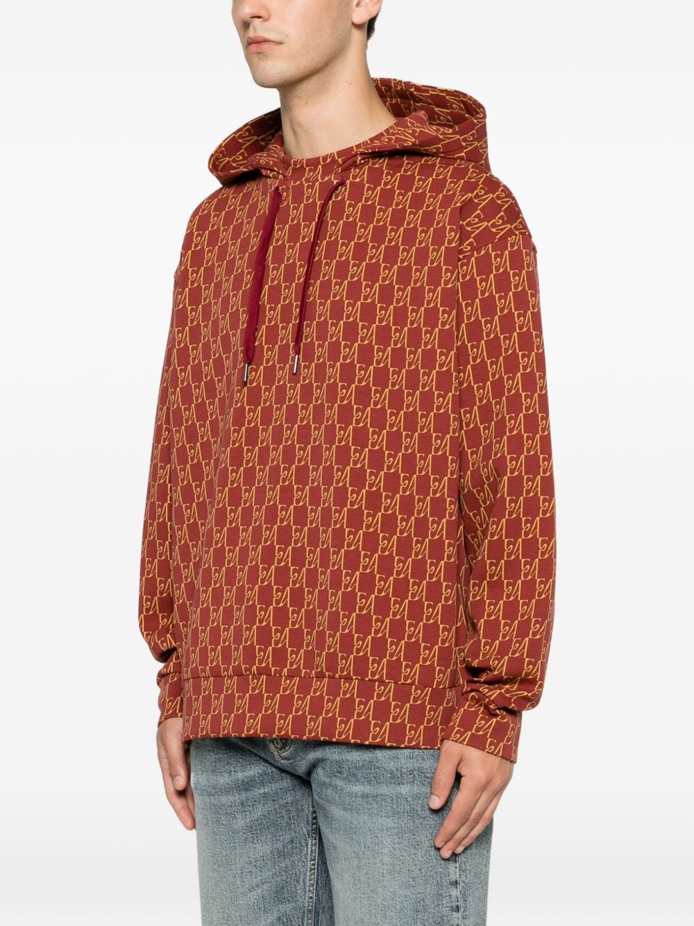 Emporio Armani Printed Cotton Hoodie