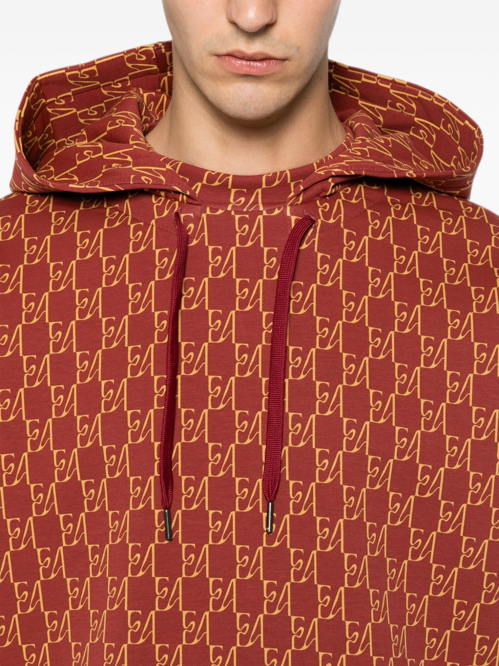 Emporio Armani Printed Cotton Hoodie