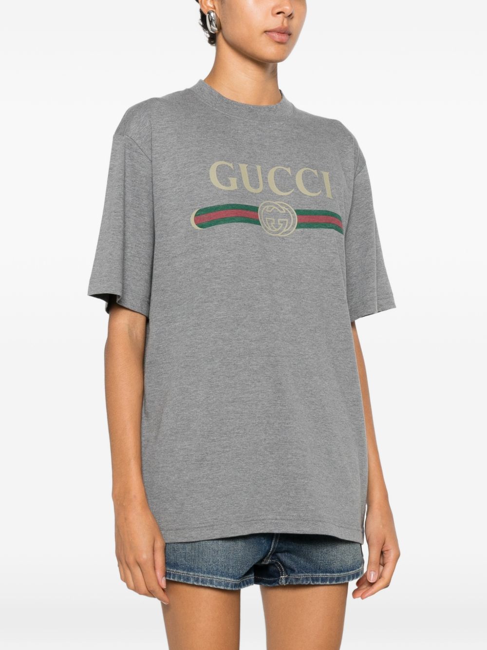 Gucci Logo Cotton T Shirt