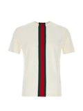 Gucci Web Detail Cotton T Shirt