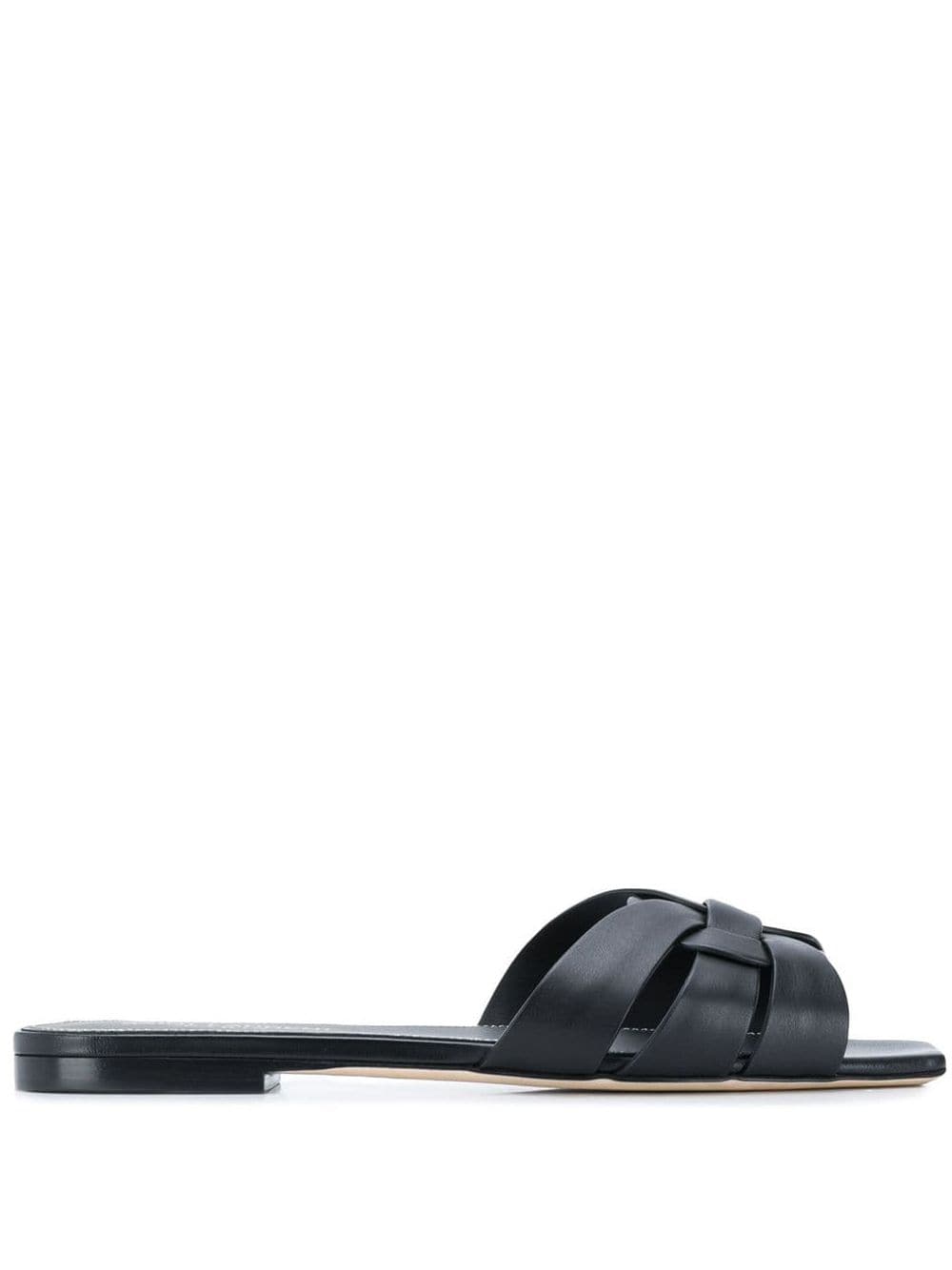 Saint Laurent Tribute Nu Pieds Leather Flat Sandals