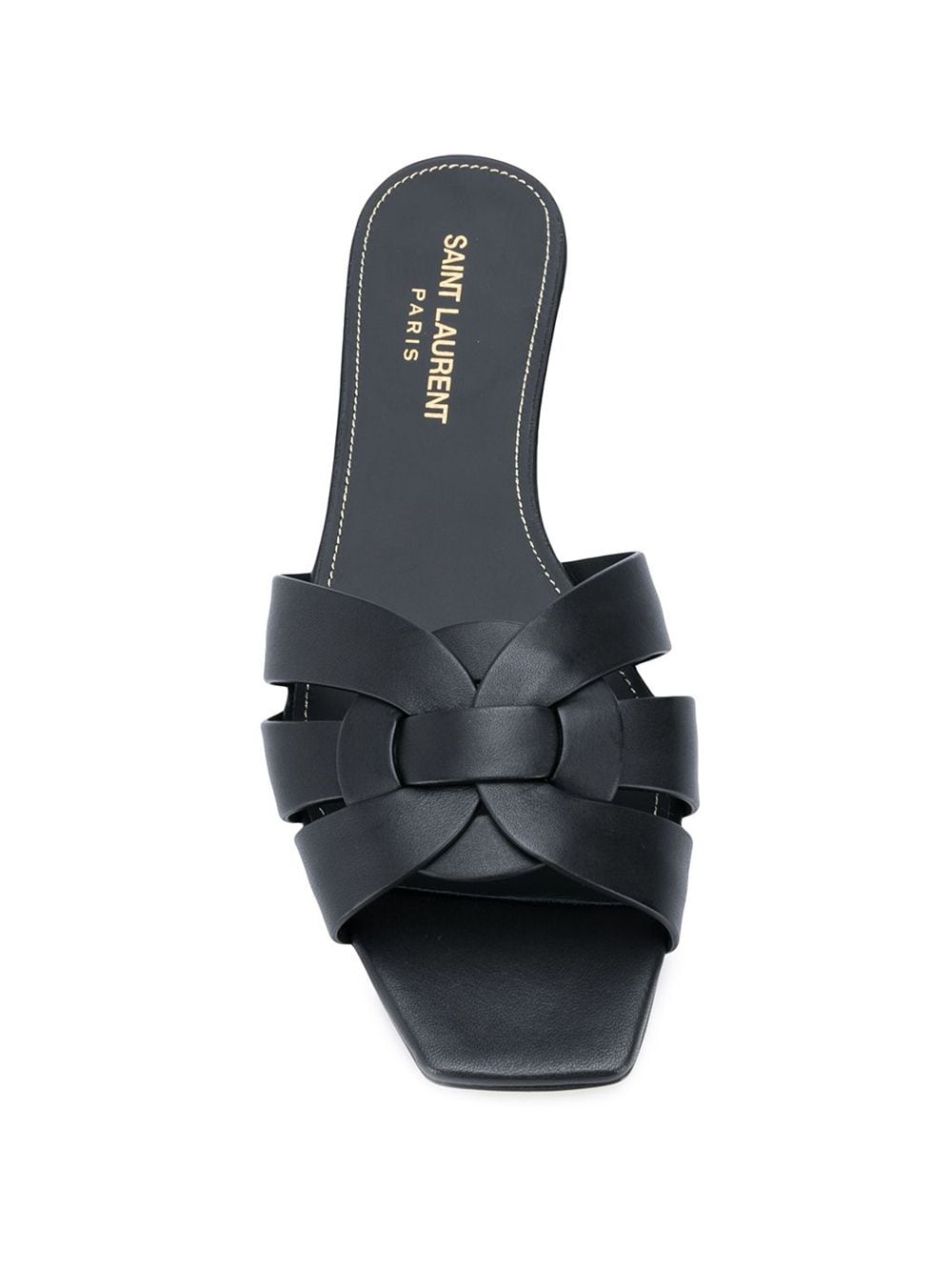 Saint Laurent Tribute Nu Pieds Leather Flat Sandals