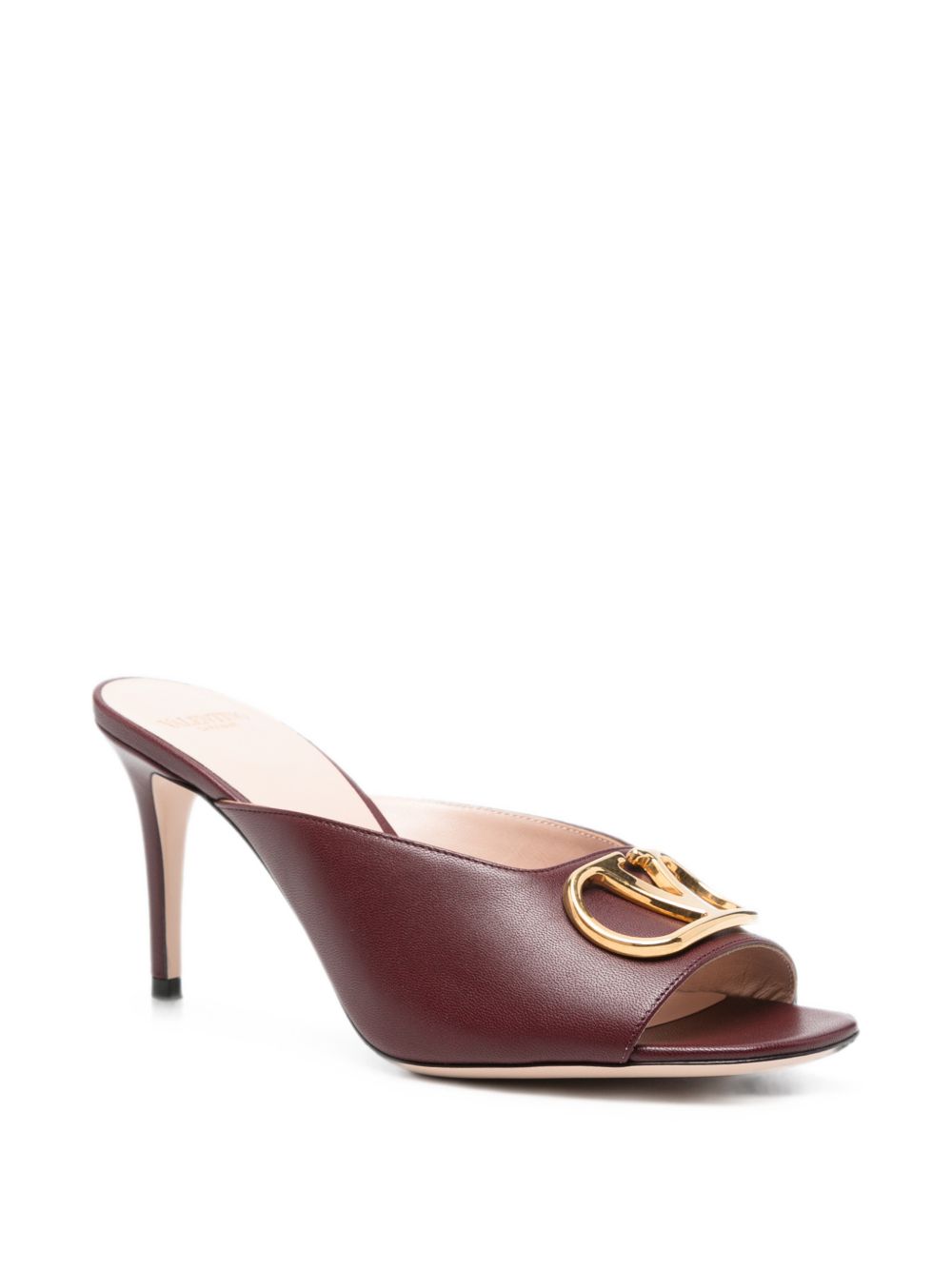 Valentino Garavani V Logo Signature Leather Mules