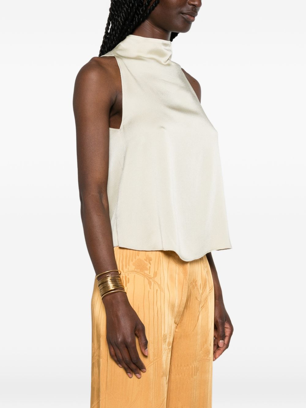 Forte Forte Satin Turtle Neck Top