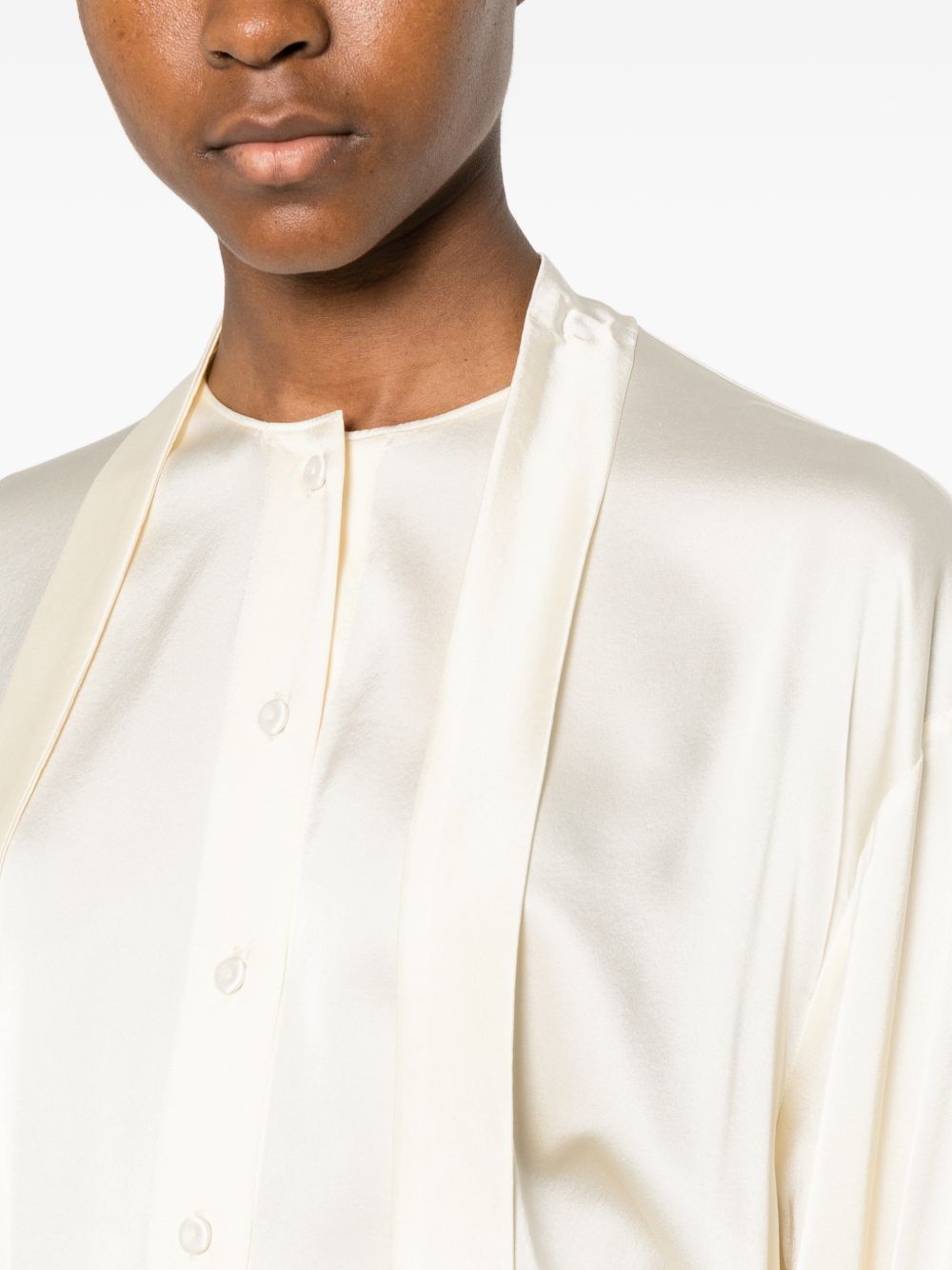 Forte Forte Silk Bow Tie Shirt