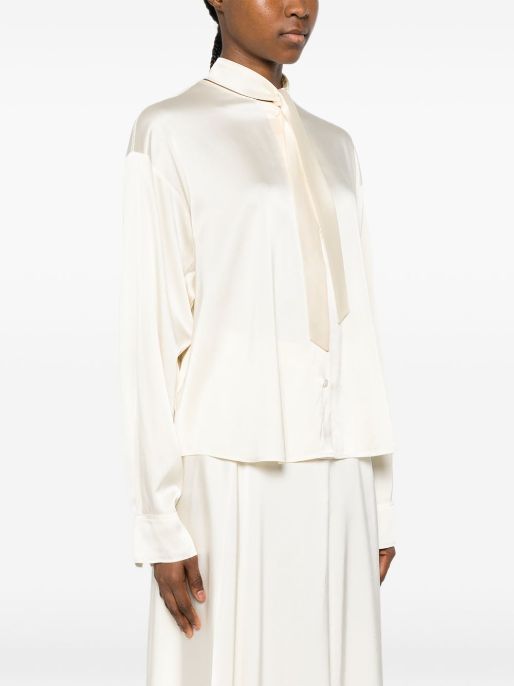 Forte Forte Silk Bow Tie Shirt