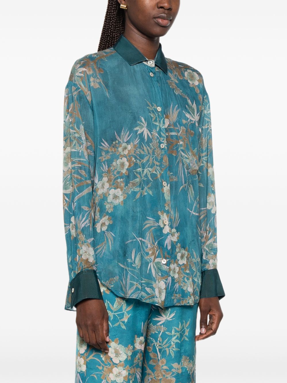 Forte Forte Cotton And Silk Printed Shirt