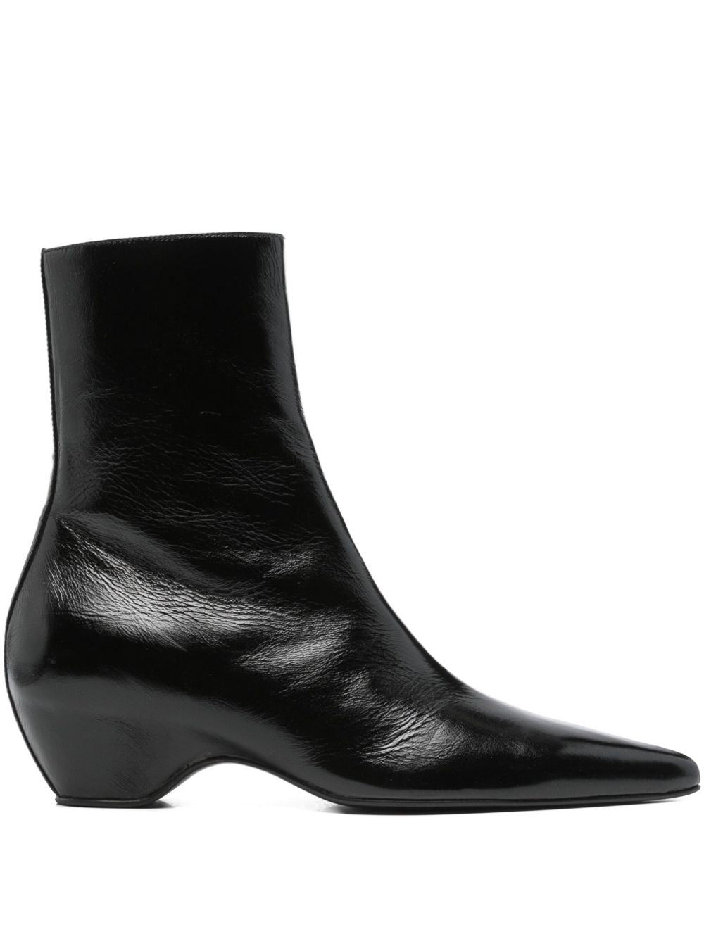 Khaite Sybil Leather Ankle Boots
