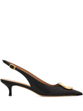 Ferragamo Gancini Leather Slingback Pumps