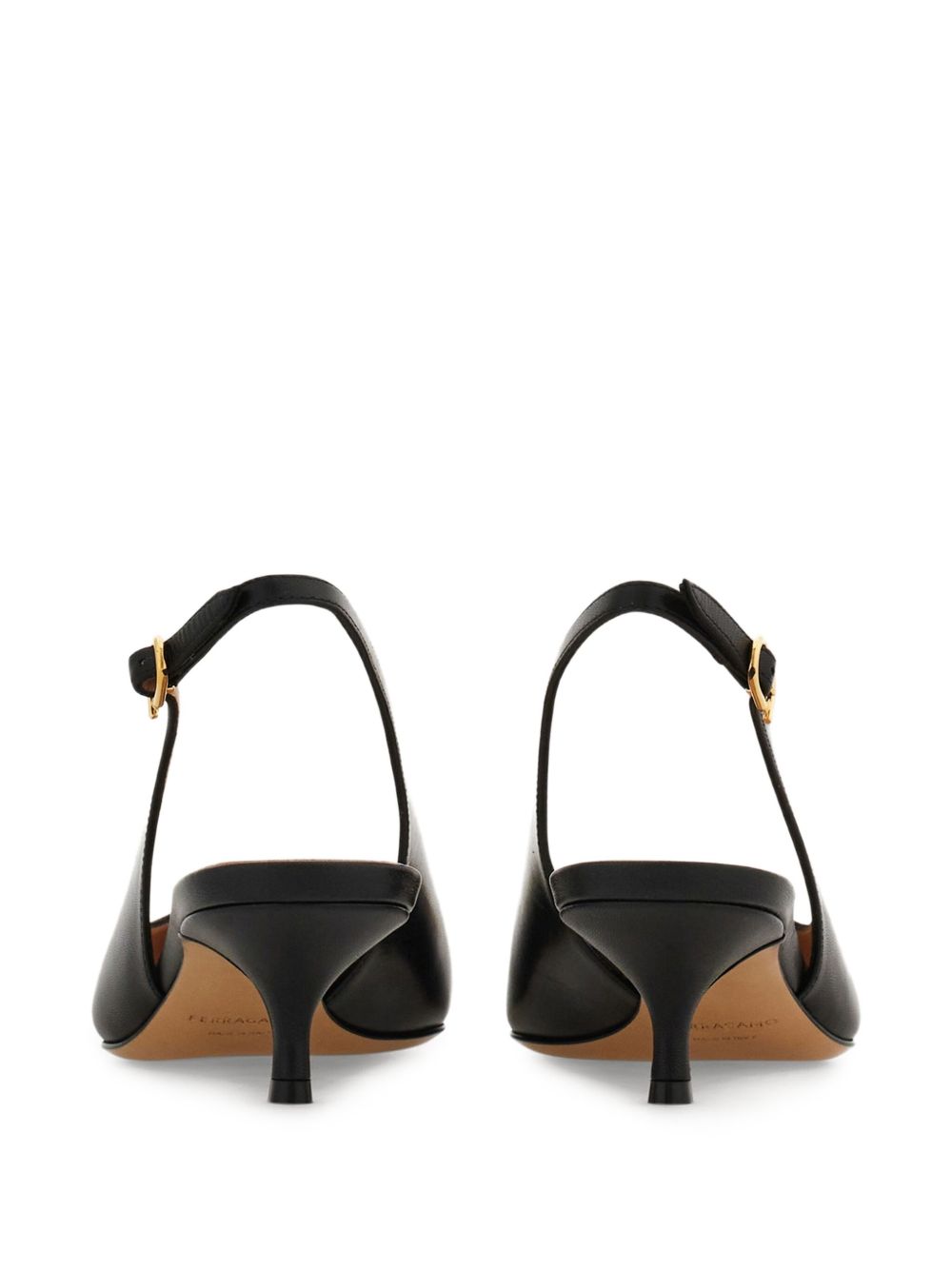 Ferragamo Gancini Leather Slingback Pumps