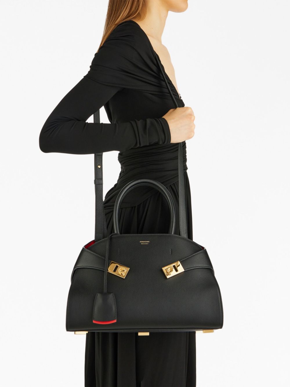 Ferragamo Hug Small Leather Handbag
