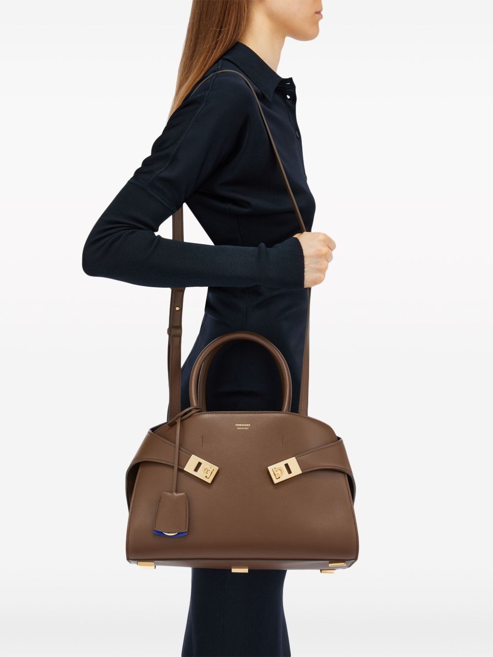 Ferragamo Hug Small Leather Handbag