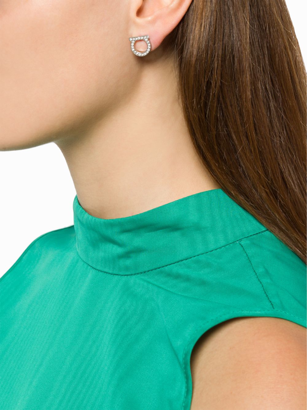 Ferragamo Gancini Crystal Earrings