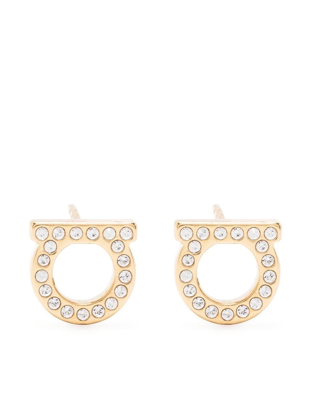 Ferragamo Gancini Crystal Earrings