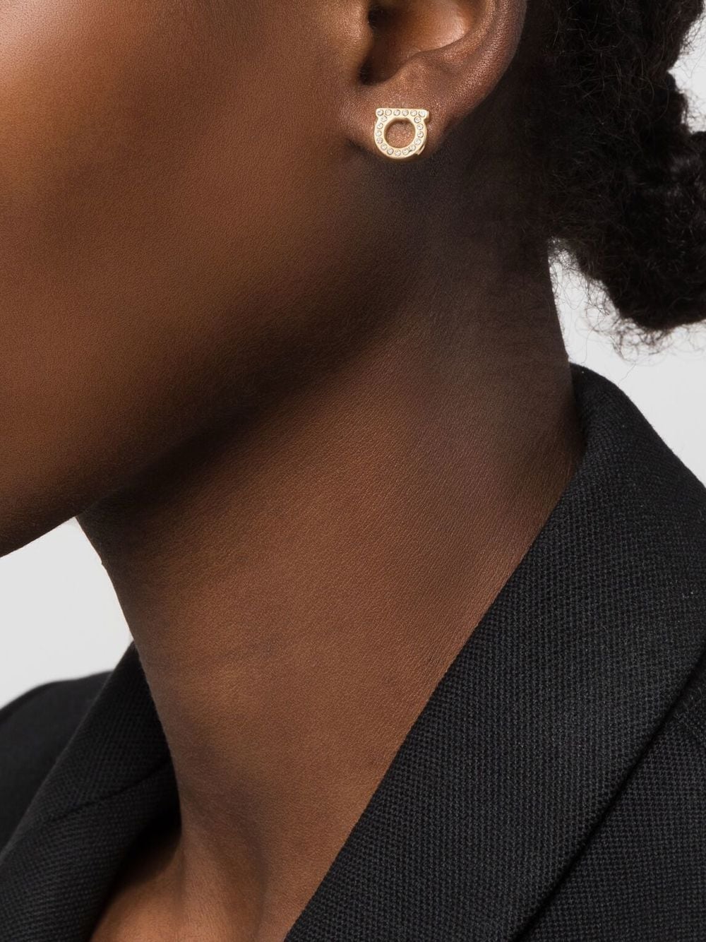 Ferragamo Gancini Crystal Earrings