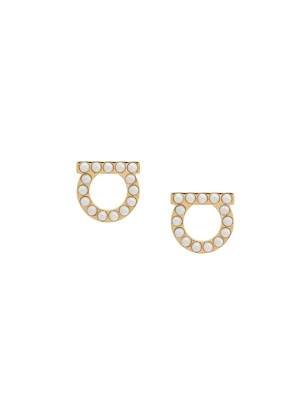 Ferragamo Gancini Pearls Earrings