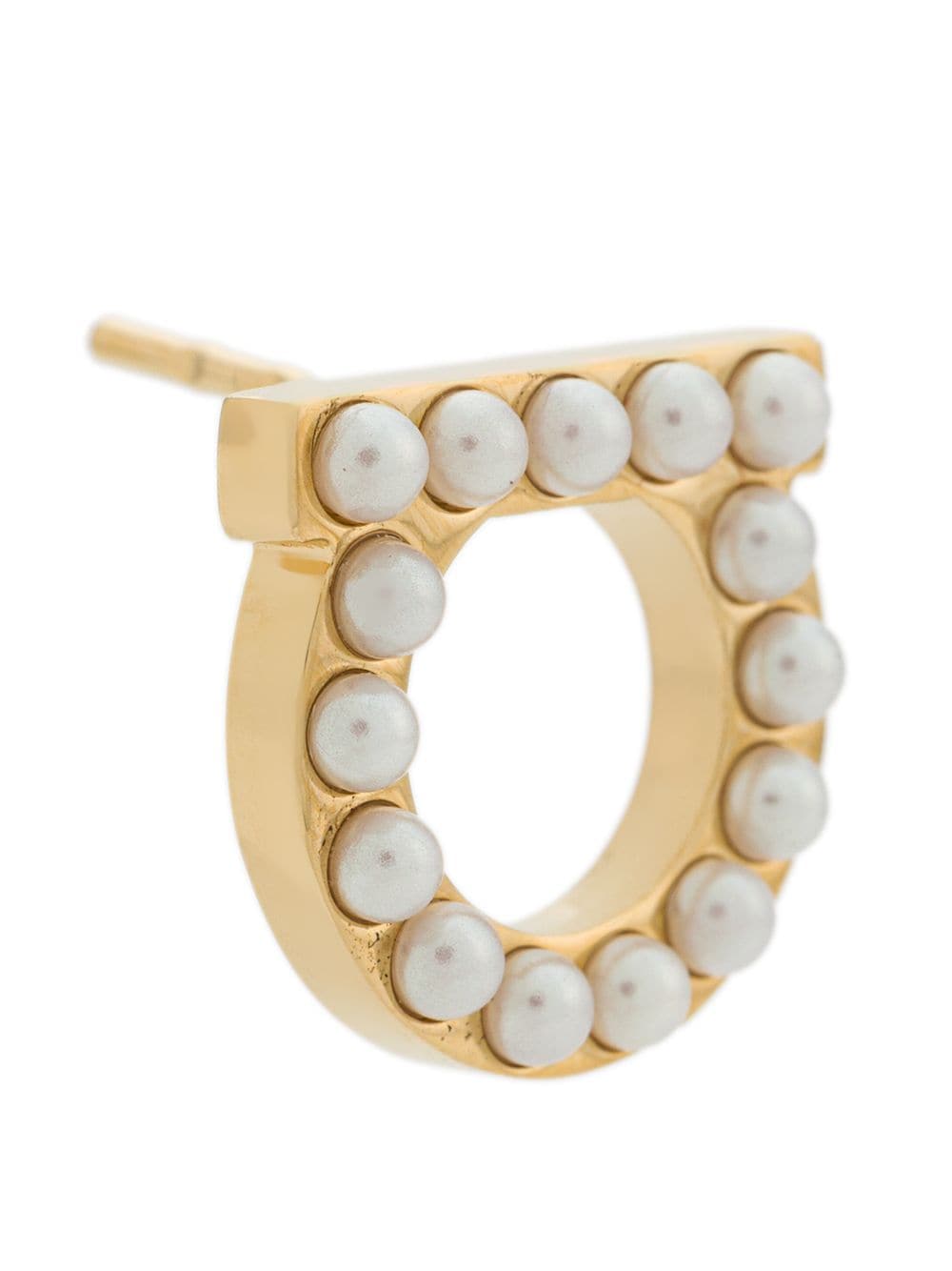 Ferragamo Gancini Pearls Earrings