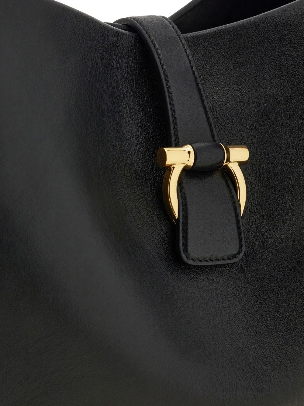 Ferragamo Gancini Leather Tote Bag