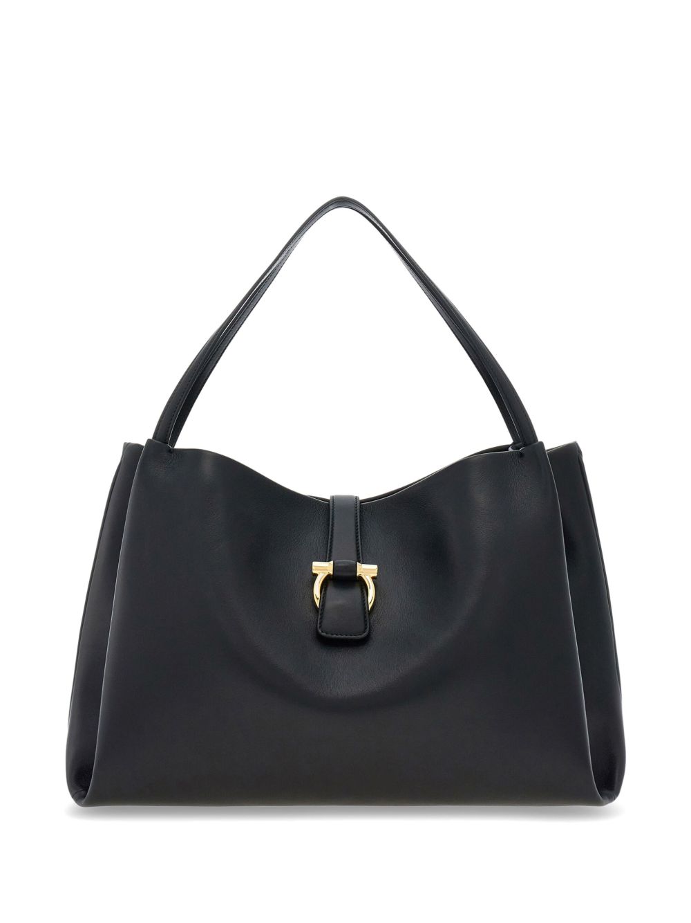 Ferragamo Gancini Leather Tote Bag