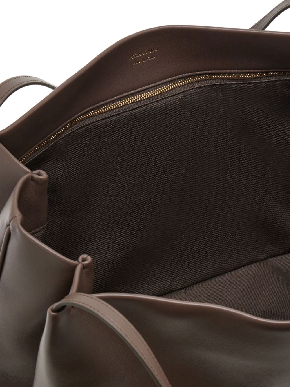 Ferragamo Gancini Leather Tote Bag