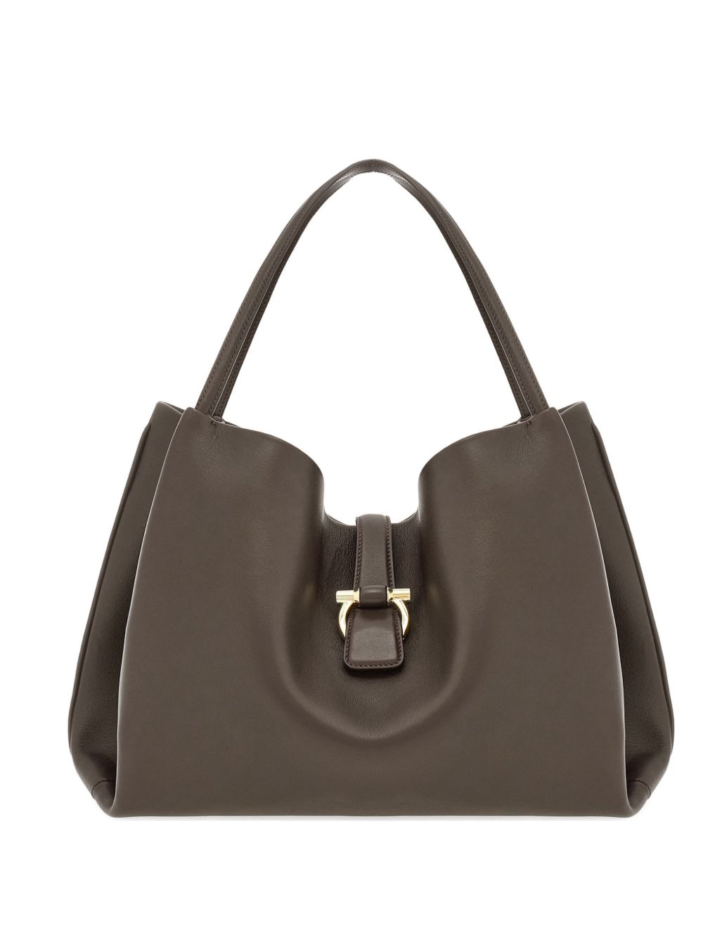 Ferragamo Gancini Leather Tote Bag