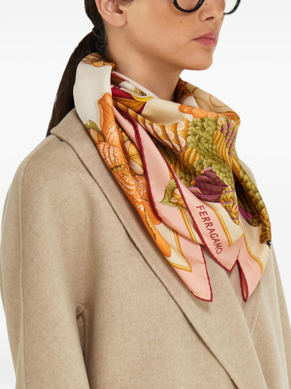Ferragamo Printed Silk Foulard