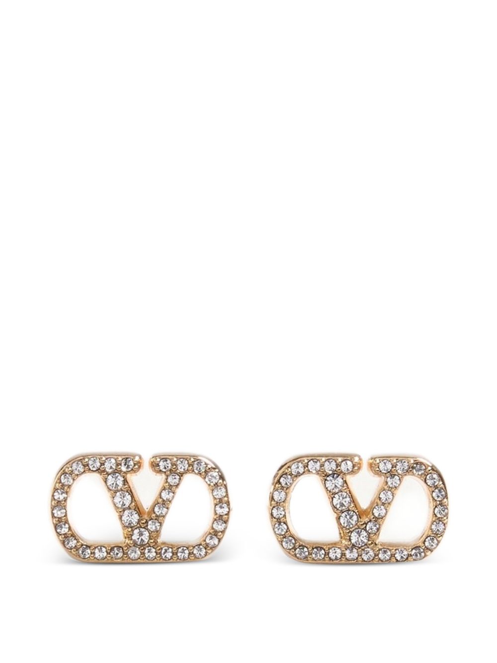 Valentino Garavani V Logo Signature Strass Earrings