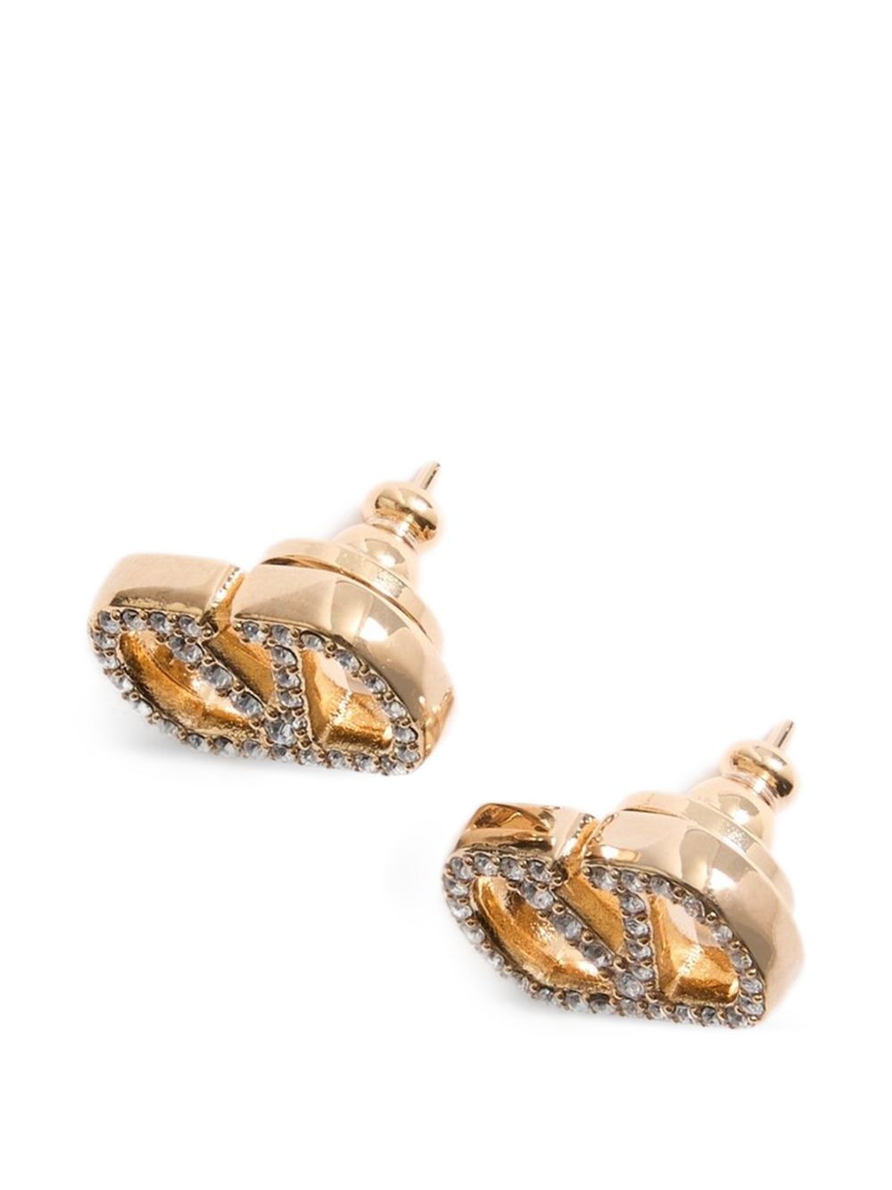Valentino Garavani V Logo Signature Strass Earrings