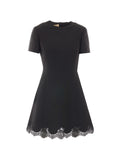 Valentino Wool And Silk Blend Mini Dress