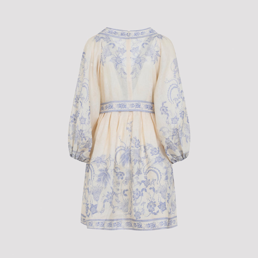 Zimmerman Indra Plunge Mini Dress